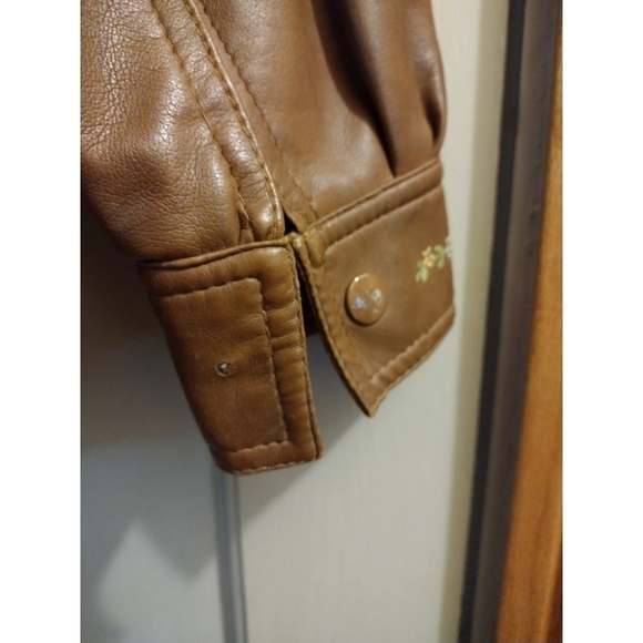 Vintage by Gerda for Partners 3 faux leather embroidered bomber jacket - Picture 11 of 16